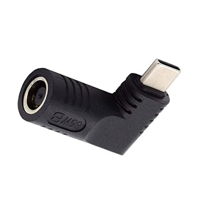 DC Jack 7.4x5.0mm Input to USB-C Type-C Angled 90 Degree Power Plug Charge Adapter for Laptop Phone - style: 7.4x5.0mm