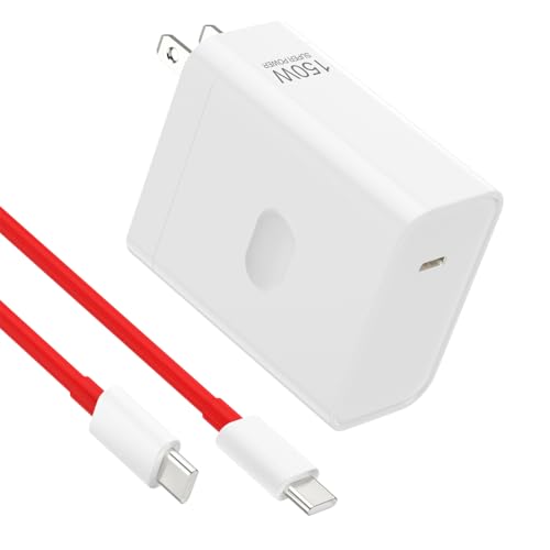 150W 100W 80W Super Fast Wall Charger Block Compatible for Oneplus | for One Plus 15 15R 13 12 13R 12R 11 10T 10R Nord CE4 3 4 Pad Open,65W PD PPS for MacBook Laptop,3.3ft USB C to C Cable