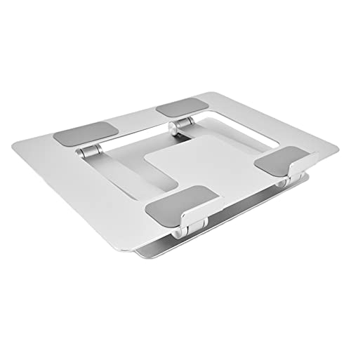 Collapsible Aluminum Alloy Laptop Stand, Portable Computer Riser Stand with Heat Dissipation Holes, Adjustable Height Notebook Support for Ergonomic Workstation Setup