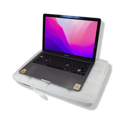 Sonix | Puffy Laptop Sleeve | 15-16 Inch, Quilted Pillow Puffer Laptop Carrying Case, Computer Sleeve | Ivory - color: Ivory