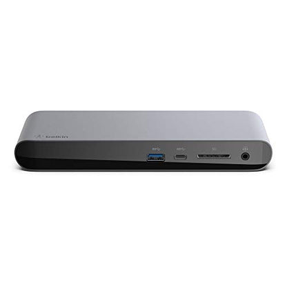 Belkin Thunderbolt 3 Docking Station + TB Cable 0.8M | dual 4K display, USB-C dock, MacBook, laptop expansion, ethernet, USB-A ports, home office - style: Thunderbolt 3