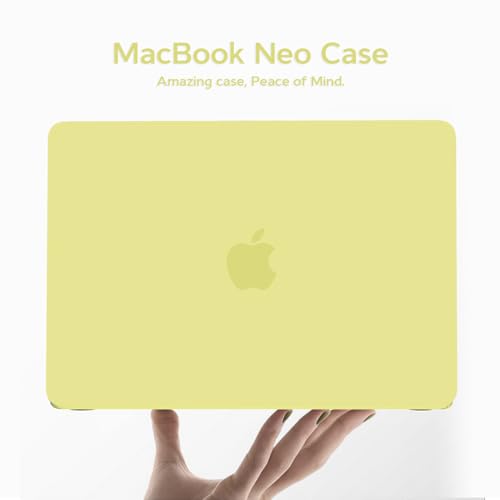B BELK for MacBook Neo Case 13 inch 2026 Model A3404 A18 Pro, Citrus | Scratch Resistant Matte Plastic Hard Shell Case with Keyboard Cover & Screen Protector for Mac Noe Case, Lightweight, Snap-On - color: Citrus