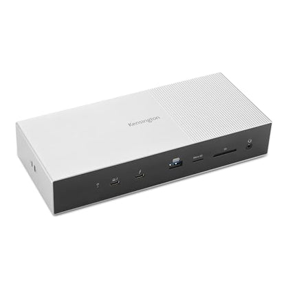 Kensington SD5000T5 Thunderbolt 5 Docking Station (K35201NA) Silver | Dual 6K at 60Hz displays, 140W power delivery, compatible with MacBook M1-M5 and Windows Thunderbolt 5 laptops