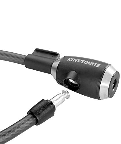 Kryptonite KryptoFlex Bike Lock Cable, 6FT Long 10mm Thick Heavy Duty Braided Steel Cable Anti-Theft Security Lock for Outdoor Equipment, Combination/Key Bike Lock - style: 6' Key