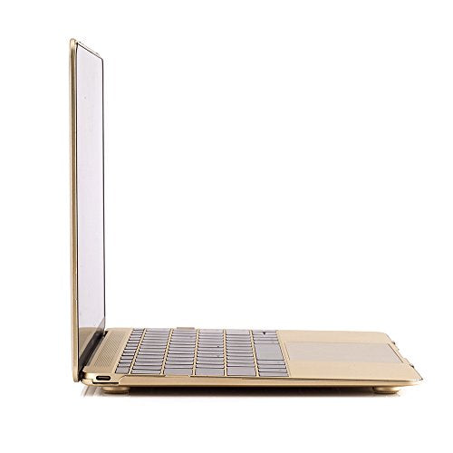 RUBAN Case Compatible with MacBook 12 Inch A1534 - Slim Snap On Hard Shell Protective Cover and Keyboard Cover, Grey - color: Grey