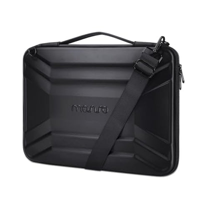 MOSISO 15-15.6 inch Hard Shell Laptop Sleeve Shoulder Bag, EVA Computer Bag | Waterproof Shockproof Protective Symmetrical Trapezoid Carrying Case Compatible with MacBook Pro 16, HP, Dell Notebook, Black