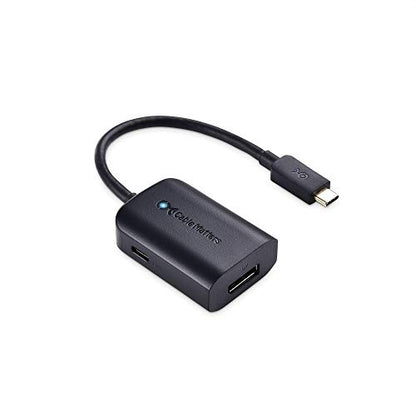 Cable Matters USB C to DisplayPort Adapter with Charging, USB C to DP 1.4 | [8K@60Hz / 4K@240Hz Video, 100W Charging] Compatible with Thunderbolt 4/USB4 Ports, MacBook Pro, Dell XPS, Surface Pro