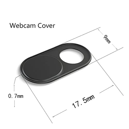 3 Pack Ultra Thin Metal Web Camera Slide Camera Cover Sticker Camera Privacy Covers for Smartphone Laptop (Black) - color: Black