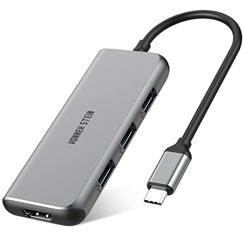 USB C Hub, 7 in 1 USB C to 4k or 2K HDMI Port, SD Micro SD 2.0 Slot, 3 USB A Ports, Power Delivery Type C Charging Port, Docking Station MacBook Pro XPS More Type C Devices - style: 7 Ports