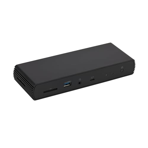 Amazon Basics Thunderbolt 4 Pro Docking Station, Dual 4K Monitor Support, 8K Display, 2xTBT4, 1xHDMI2.1, 3xUSB A 3.1, RJ45 Ethernet, Black, 7.86 x 2.95 x 1.23 inches - size: 7.86 x 2.95 x 1.23 inches