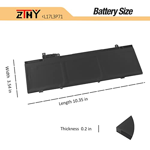 ZTHY L17L3P71 L17M3P72 Laptop Battery Replacement for Lenovo ThinkPad T480S | Ultrabook 20L7 20L8 Series L17M3P71 L17S3P71 01AV478 01AV479 01AV480 SB10K97620 SB10K97621 SB10K97622 20L8S02E00 20L7001VPB - size: 10.35*3.54*0.20inch L17L3P71