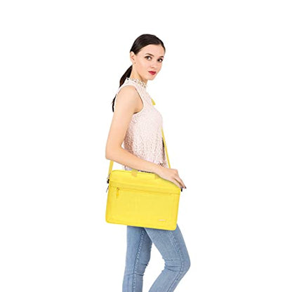 MOSISO Laptop Bag 13.3 inch, 13-14 inch Computer Bags | Compatible with MacBook Neo 13/ Air 13/13.6/ Pro 13/14, Laptop Messenger Bag with Adjustable Depth at Bottom, Yellow - color: Yellow, size: 13.3 inch