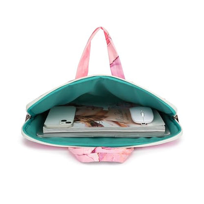 Water Resistant Laptop Shoulder Sleeve Case Bag for MacBook Pro 16 inch and 15.6 inch and 16 inch laptop (Pink Marble) - color: Pink Marble