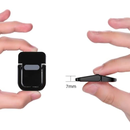 2Pcs Invisible Laptops Stand Portable Foldable Cooling Ergonomics Lightweight Bracket Mount Easy to Carry - color: Black