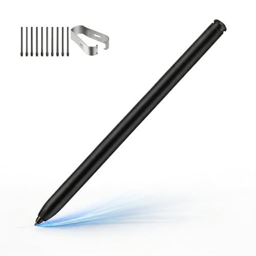 EMR Stylus Pen for Remarkable 2 / Remarkable 1, Kindle Scribe, BOOX Tablets, Battery-Free with Digital Eraser, 4096 Pressure Levels, Magnetic Pen Holder, 10 Replacement Nibs Included, Black - style: 10 Pencil Tips-black