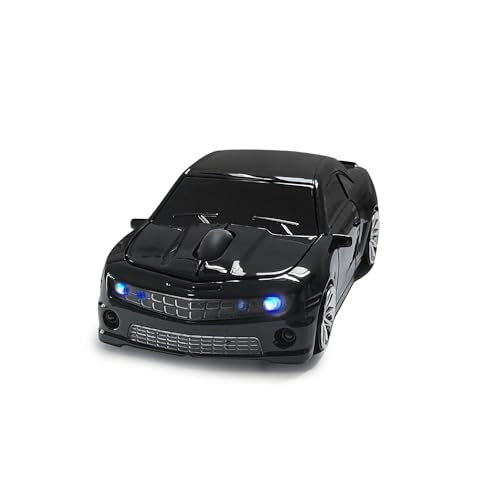 Car Mouse for Compuer, Funny Sport Car Shaped Computer Mouse, 2.4Ghz Wireless Mouse Car Mouse with USB Reciver for Laptop, PC (Black) - color: Black