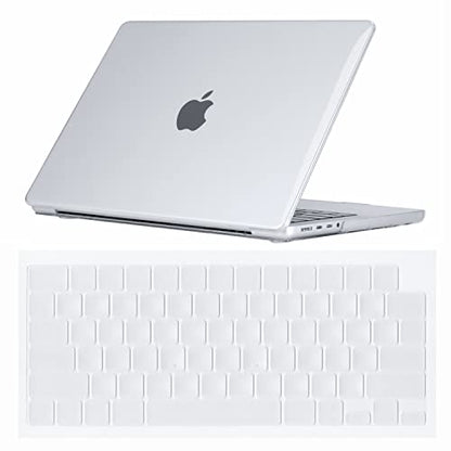 Se7enline for MacBook Pro 14 inch Case 2026-2021 M5 M4 M3 M2,Crystal Clear | 2 in 1 Crystal Hard Shell Laptop Case with Keyboard Cover Anti-Scratch Heat Dissipation Full Port Access Slim Lightweight - color: Crystal Transparent