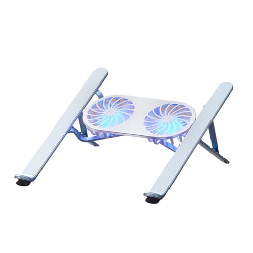 Efficient Notebook Coolers Pad with Adjustable Stand Enhances Air Circulation for High Laptops Accessories Laptop Heat Dissipation Stand - color: Gray, size: With light