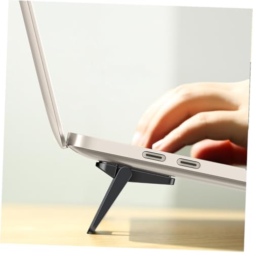 Cabilock 2pcs Foldable Laptop Stand Mini Notebook Holder Desktop Portable Heightening Riser Compatible with Tablets and Laptops for Home Office Use