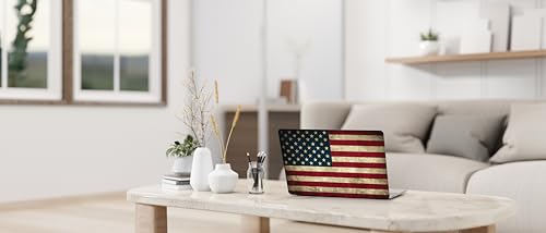 Laptop Skin Sticker Cover Decal - Universal Size - Fits All laptops up to a 16” Diagonal Size | Easy to Apply, Remove and Change Styles (Regular American Flag, 14.5 x 10 Inch)