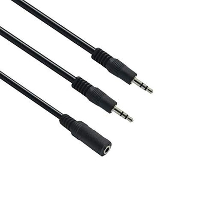 3.5mm Audio Splitter Cable, Dual Device AUX Adapter for PC Headphones | Aluminum Connector, Stereo Audio Sharing, PC Laptop Gaming Speaker Headphone Compatible, Plug & Play Design - size: 6ft