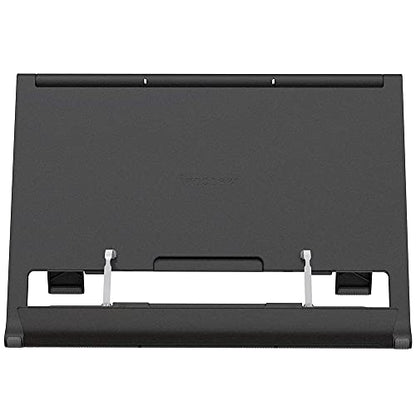 Readaeer Portable Book Stand Free Angle Adjustable Book Holder for Thick Textbook Collapsible Lightweight Book Rest (Black) - color: Black