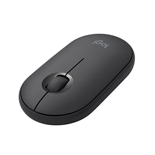 Logitech Pebble Wireless Mouse with Bluetooth or 2.4 GHz Receiver - Graphite
