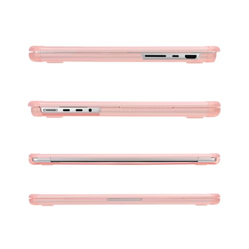 MOSISO Compatible with MacBook Pro 14 inch Case M5 M4 M3 M2 M1 2026-2021 | 3 in 1 Kit Anti-Crack Hard Shell with TPU Bumper, A3427 A3426 A3434 A3112 A3185 A3401 A2918 A2992 A2779 A2442, Pink - color: Pink