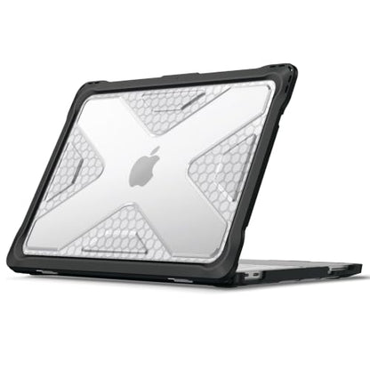 Fintie Rugged Case for MacBook Neo 13 Inch A3404 2026, Clear | Heavy Duty, Fingerprint Resistant, Shock-Absorbing, TPU Bumper, Hard Shell, Snap-On Cover, Work Travel Study Daily Use - color: Clear