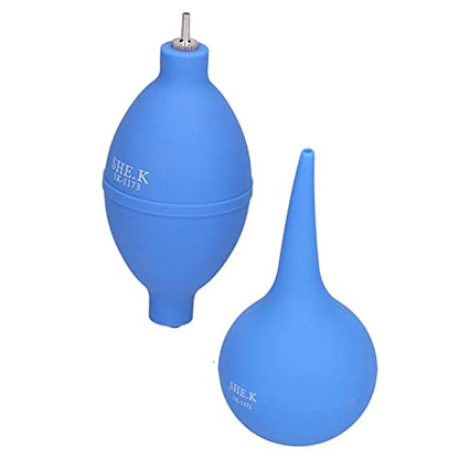 2Pcs Rubber Squeeze Bulb Blower - Portable Hand Operated Blowing B Pump, Ideal for Cameras, Lenses, and Sensitive Equipment