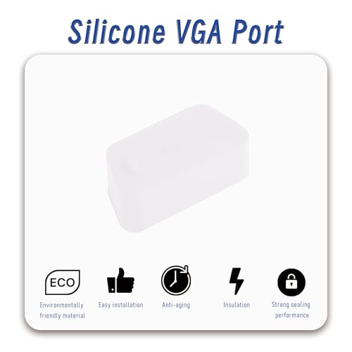 10 PCS VGA/DB9 Port Anti-dust Plugs, Silicone Covers Caps Stoppers, Port Protector for RS232, HDB15, DB9, 0.59 x 0.28 (LxW) - size: VGA/DB9/Transparent/10 PCS