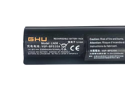 GHU VGP-BPS35 Laptop Battery Replacement for Sony VAIO Fit 14E 15E Series, Compatible with SVF1521A2E SVF15217SC SVF14215SC SVF15218SC VGP-BPS35A - style: 33Wh/(VGP-BPS35)