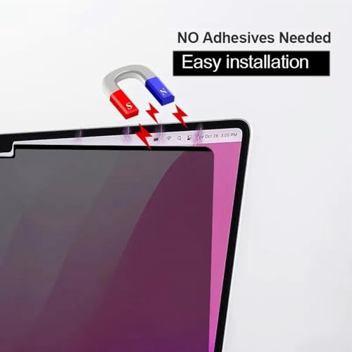 Anti-Glare Laptop Privacy Filter 14 Inch – 16:9 Removable Screen Protector with Blue Light Blocking for Dell Lenovo