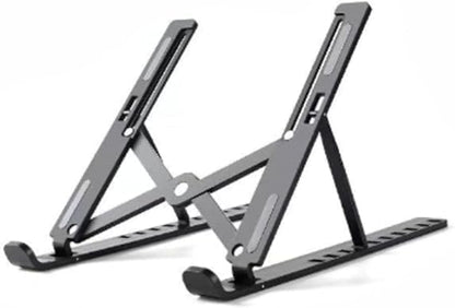 Adjustable Foldable Laptop Stand,Ergonomic Portable Laptop Riser with Multi-Angle Adjustment,Compatible with10-15.6 Inch Laptops(Black)