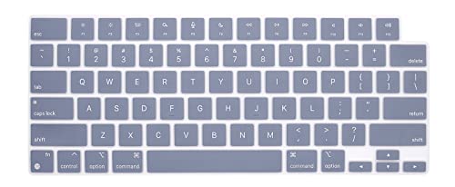 Se7enline Compatible with MacBook Keyboard Cover Skin for Mac Neo & Air 13/15 & Pro 14/16 inch (M5 M4 M3 M2 M1 A18) 2026/2025/2024/2023/2022/2021 Silicone Waterproof Dustproof Durable,Lavender Gray - color: Lavender Gray