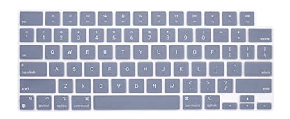 Se7enline Compatible with MacBook Keyboard Cover Skin for Mac Neo & Air 13/15 & Pro 14/16 inch (M5 M4 M3 M2 M1 A18) 2026/2025/2024/2023/2022/2021 Silicone Waterproof Dustproof Durable,Lavender Gray - color: Lavender Gray