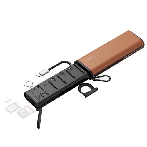 SmallRig Multifunctional Card Reader & Card Holder (CFexpress Type A), with Slot for AirTag, High-Speed Memory Card Reader for SD, SDXC, Micro SD, SDHC, 3 Card Read Simultaneously, 10 card slots -5361 - size: CFexpress Type A