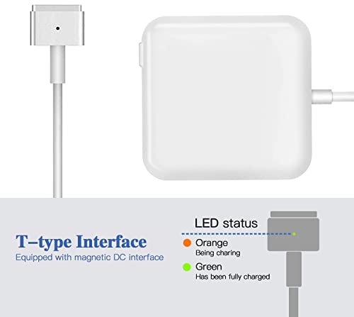 Mac Book Air Charger, Replacement AC 45W T-tip Power Adapter Laptop Charger for Mac Book Air 11-inch and 13-inch After Mid 2012(Applicable to 2012-2017 Not for After 2018)