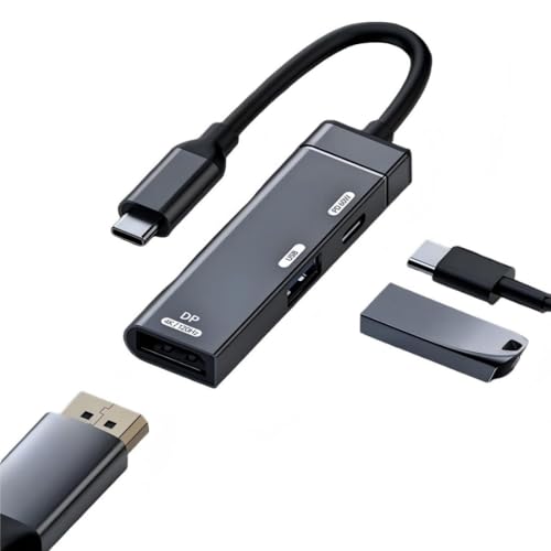chenyang USB C Hub,3 in 1 USB C to Displayport 4K@120hz/USB 3.0 10Gbps/USB C PD 60W Charging Multi-Port Adapter - style: Displayport PD 60W