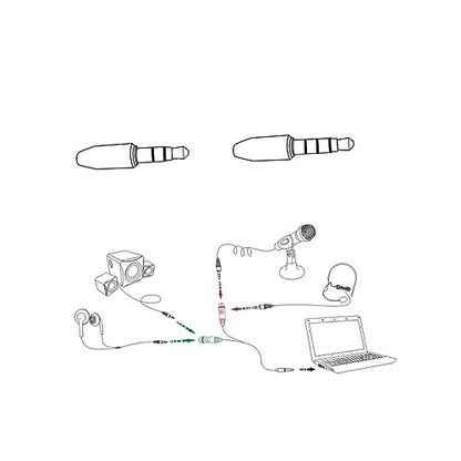 jojofuny 2pcs Male to Female Audio Splitter Adapter for Headset and Microphone Stereo Cable for Laptop and Mobile Devices Convenient Headphone Mic Splitter for Enhanced Audio