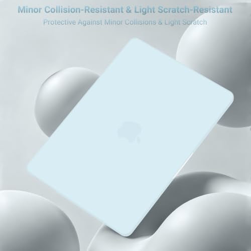 MOSISO Compatible with MacBook Air 15 inch Case M5 M4 M3 M2 2026 2025-2023 | Model A3448 A3241 A3114 A2941, Scratch-Resistant Ultra-Thin Protective Hard Shell Case Cover, Cloud Blue - color: Cloud Blue