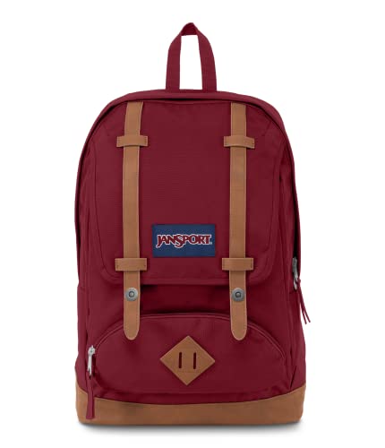 JanSport Cortlandt Laptop Backpack, Russet Red, 15” Laptop Sleeve-Synthetic Leather Shoulder Computer Bag with Large Compartment, Padded Straps- Rucksack for Men, Women - color: Russet Red