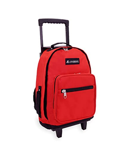 Everest Wheeled Backpack - Standard, Red, One Size,1045WH-RD/BK - color: Red