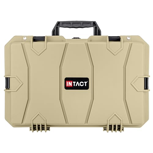 Eylar 21.6" Intact Series Carry-On Hard Camera Case, Lightweight and Durable Stacker Design with Foam (Tan) - color: Tan