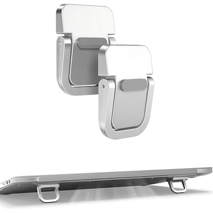 Portable Laptop Stand Zinc Alloy Anti-Slip Keyboard Riser Suitable for 10-17 Inches Laptops, Silver - color: Silver