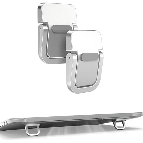 Portable Laptop Stand Zinc Alloy Anti-Slip Keyboard Riser Suitable for 10-17 Inches Laptops, Silver - color: Silver