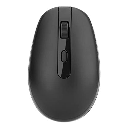 Rii Wireless Mouse RM700 2.4G Silent Mouse with USB Receiver for Laptop,PC,Mac,Chromebook,Windows (Black) - color: black