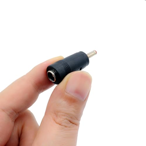 6Pcs DC Power Connector 5.5x2.1mm Female Jack to 3.5x1.35mm Male Adapter Barrel Connector,Red