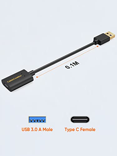 CableCreation 2Pack USB C Female to USB Male Adapter, 5Gbps USB3.1 to USB C Adapter Compatible with Laptops, Logitech StreamCam, etc - style: Cable Adapter-2Pack