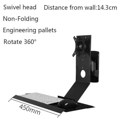 Monitor Stand Swivel Head Monitor Stand Non-Folding with Engineered Tray Black Monitor Stand Desk arm
